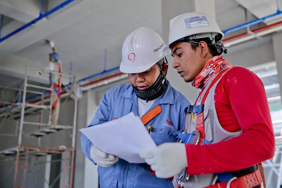 Construction contractor at Calgary building site